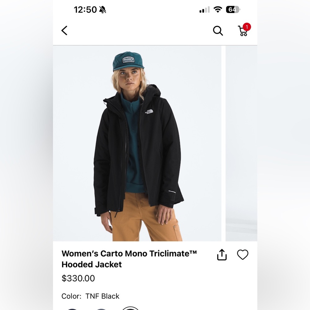 The North Face Woman’s Carto Mono Triclimate Hooded Jacket